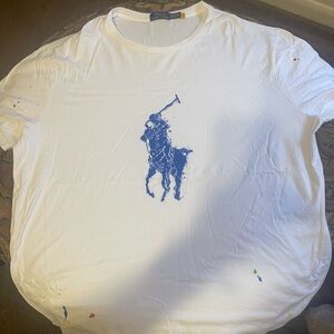 Ralph Lauren Polo Tee / White-Blue / New-Worn Once